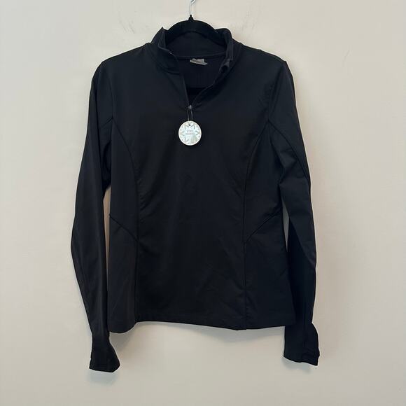 CALIA Women's Cold Dash 1/4 Zip, Large, Pure Black - Picture 2 of 5